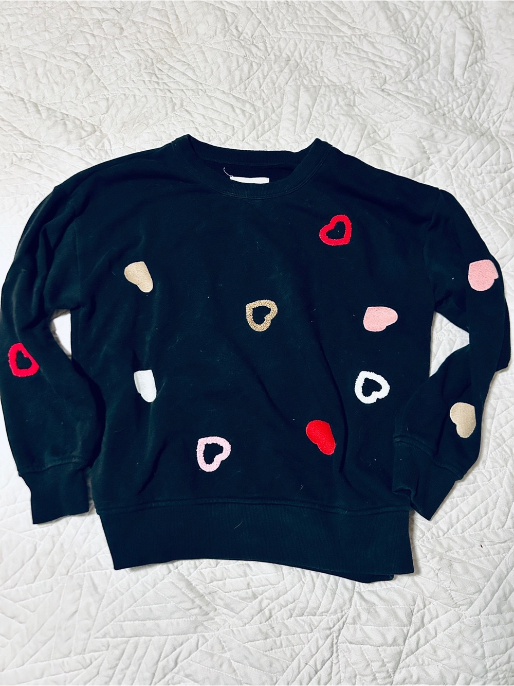 LOFT Lou & Grey Heart Cozy Cotton Terry Sweatshirt